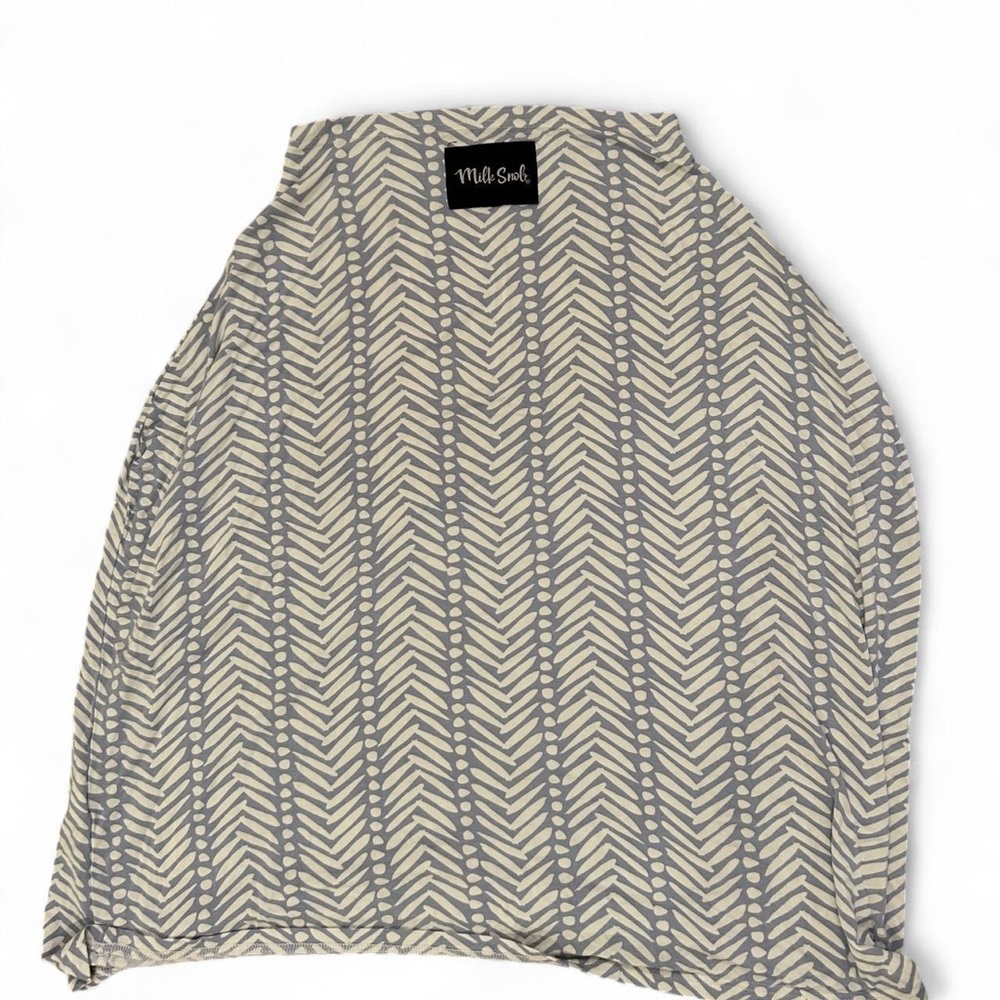 Milk Snob Blue Chevron Nursing/Car seat Cover